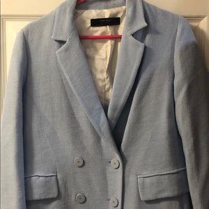 Zara Baby Blue Lightweight Spring Coat